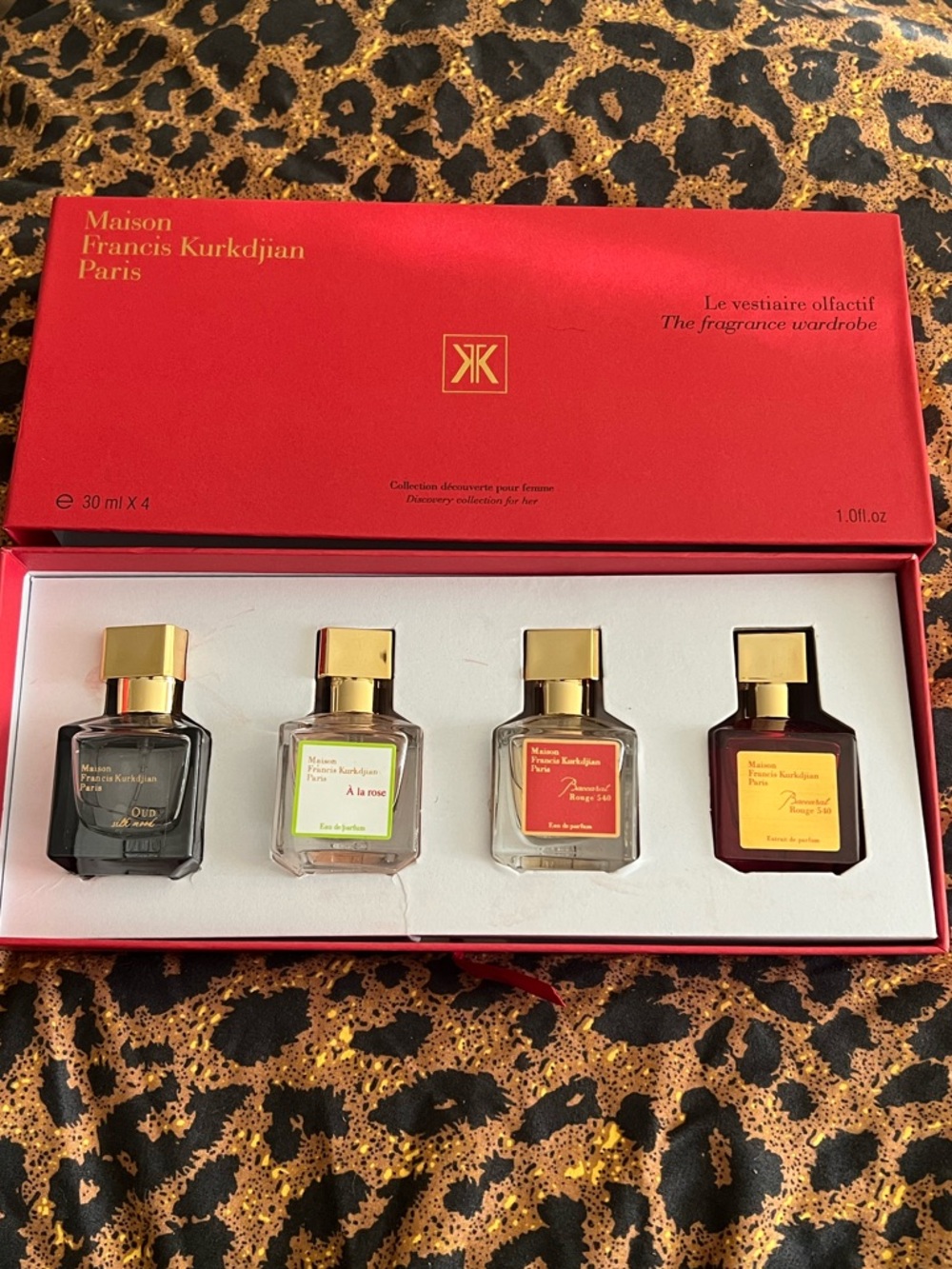 Maison Francis Kurkdjian Mini Fragrance Set in Red Presentation Box
